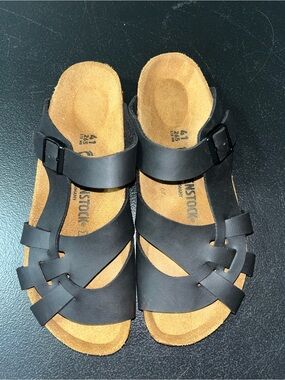 Birkenstock Black Pisa Strappy Sandals